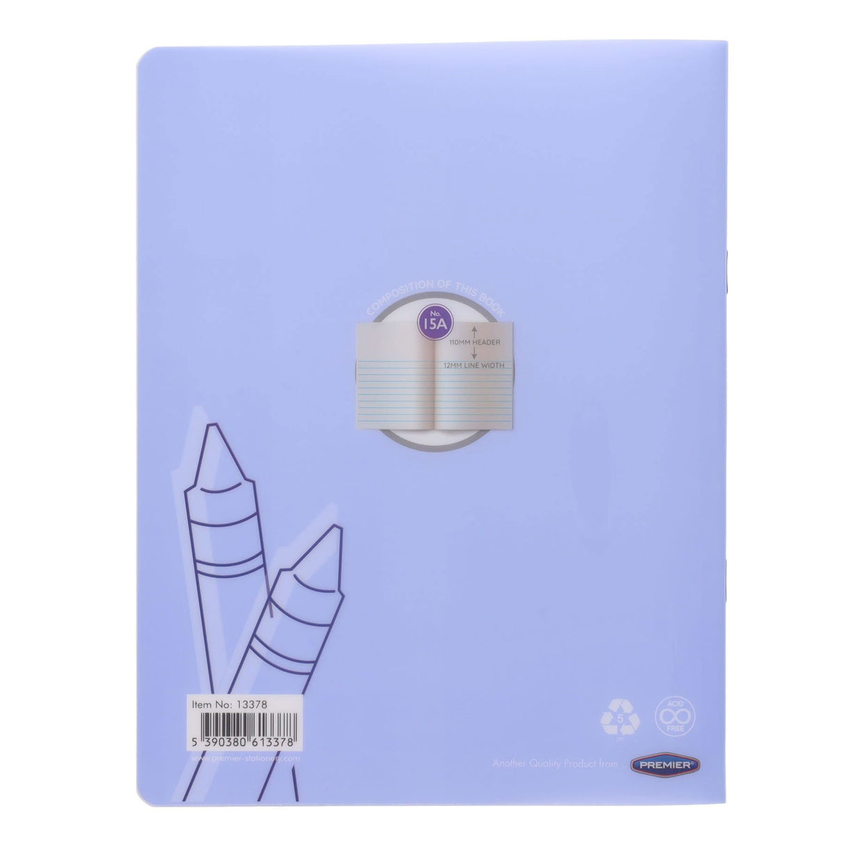 Ormond No.15A Durable Cover Project Book - Ruled - 40 Pages - Purple