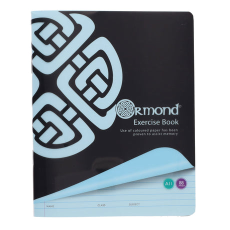 Ormond A11 Visual Aid Durable Cover Tinted Copy Book - 88 Pages - Blue