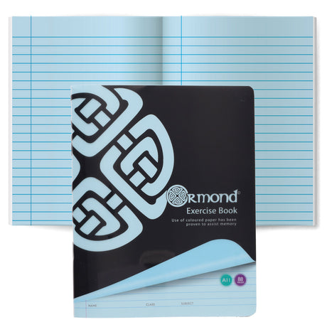 Ormond A11 Visual Aid Durable Cover Tinted Copy Book - 88 Pages - Blue