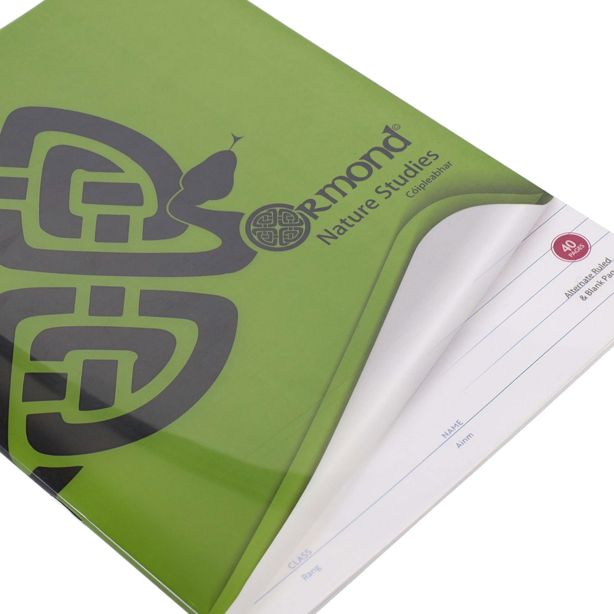 Ormond Durable Cover Nature Studies - Alternate Blank and Ruled Pages - 40 Pages - Green