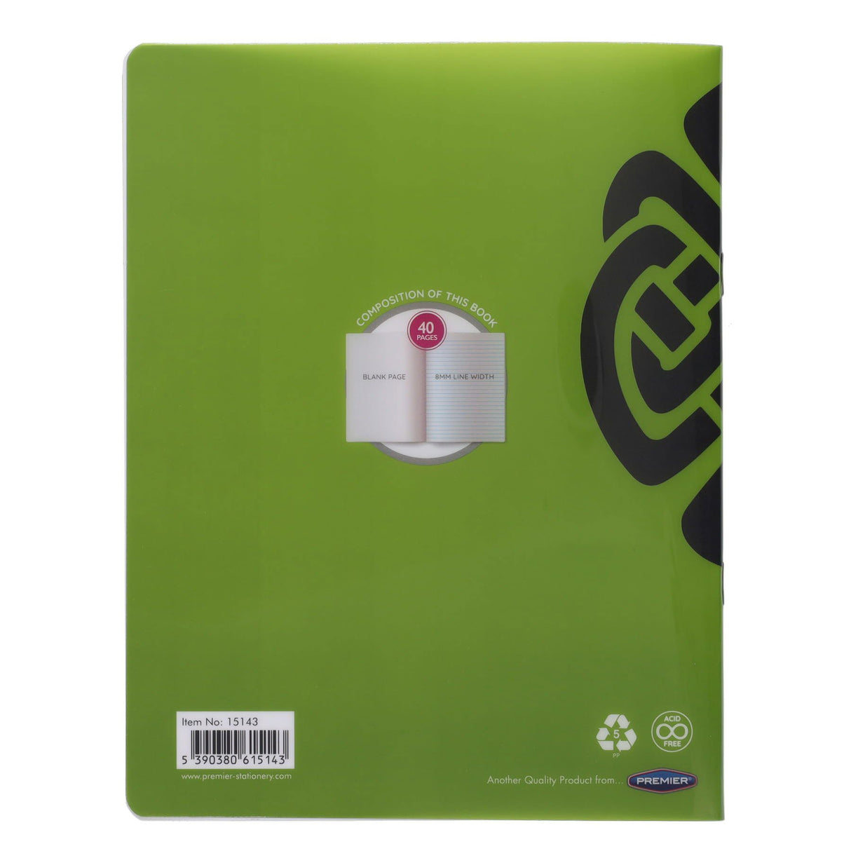 Ormond Durable Cover Nature Studies - Alternate Blank and Ruled Pages - 40 Pages - Green