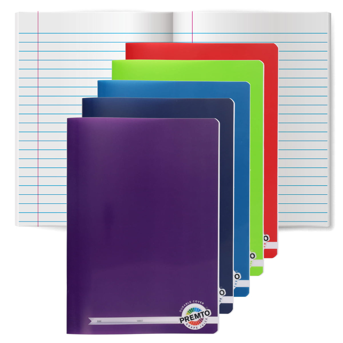 Premto Multipack | A4 Durable Cover Manuscript Book - 120 Pages - Pack of 5