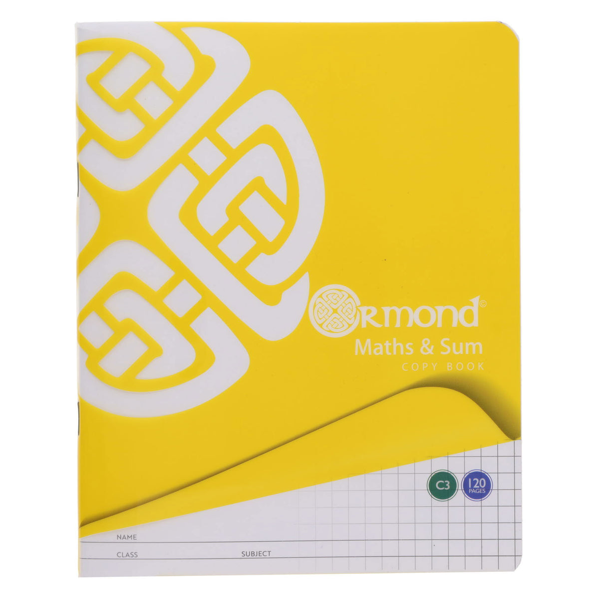 Ormond C3 Durable Cover Sum Copy Book - Squared Paper - 120 Pages - Yellow