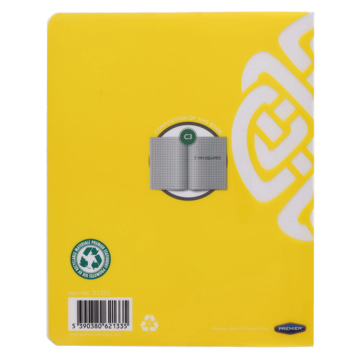 Ormond C3 Durable Cover Sum Copy Book - Squared Paper - 120 Pages - Yellow