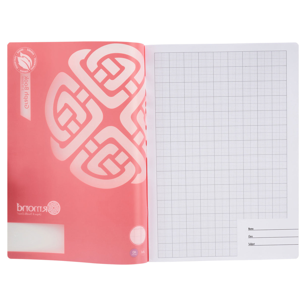 Ormond A4 Durable Cover Graph Book - 40 Pages