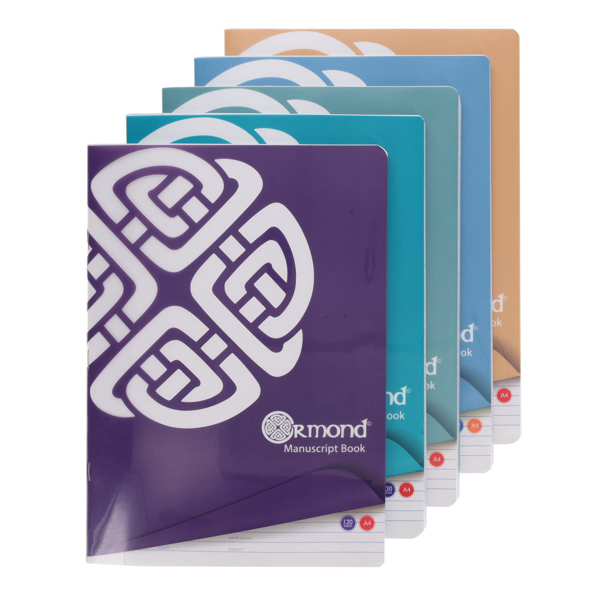 Ormond A4 120Pg Durable Cover Manuscript Book - Pack of 5