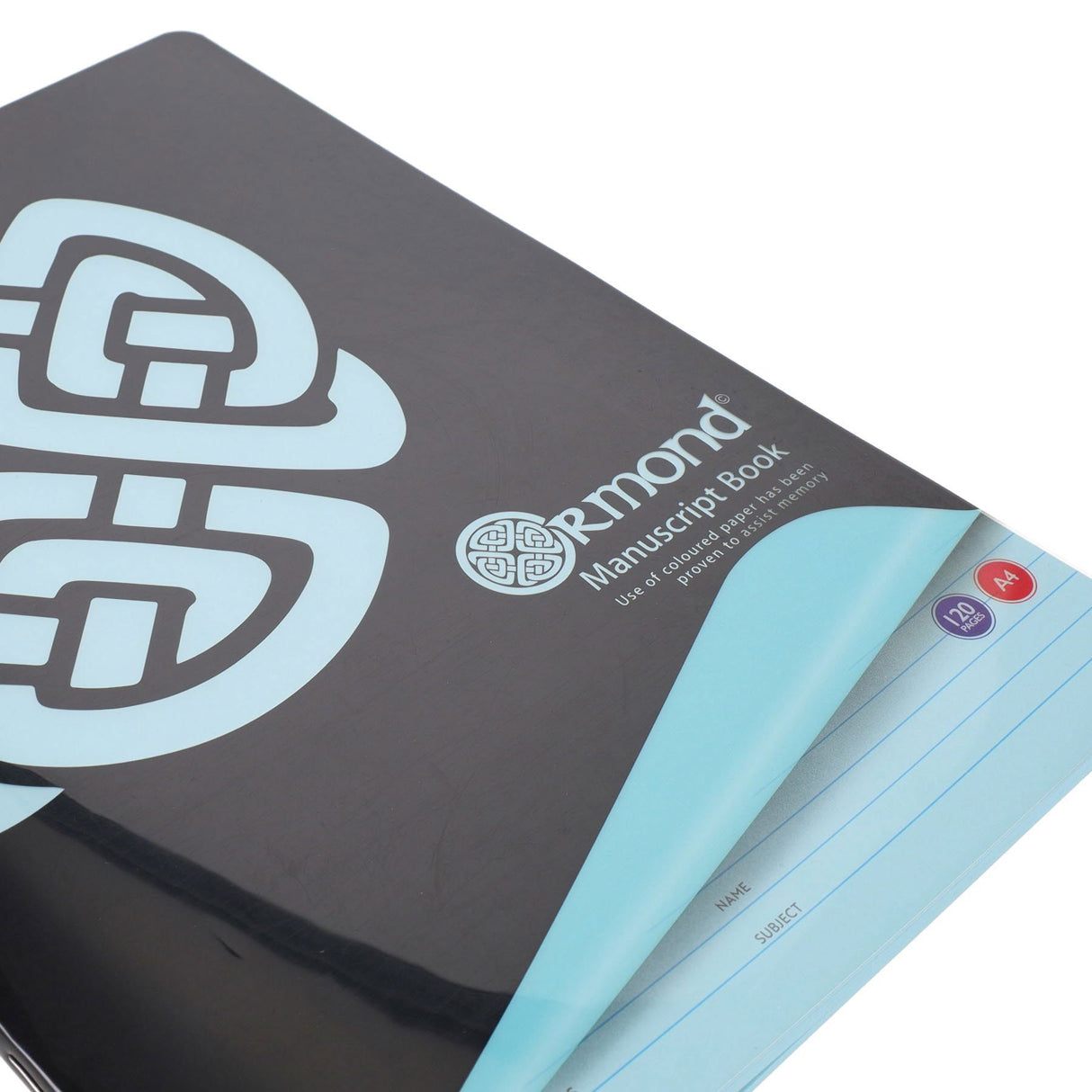 Ormond A4 Durable Cover Visual Memory Aid Manuscript Book 120 Pages - Blue