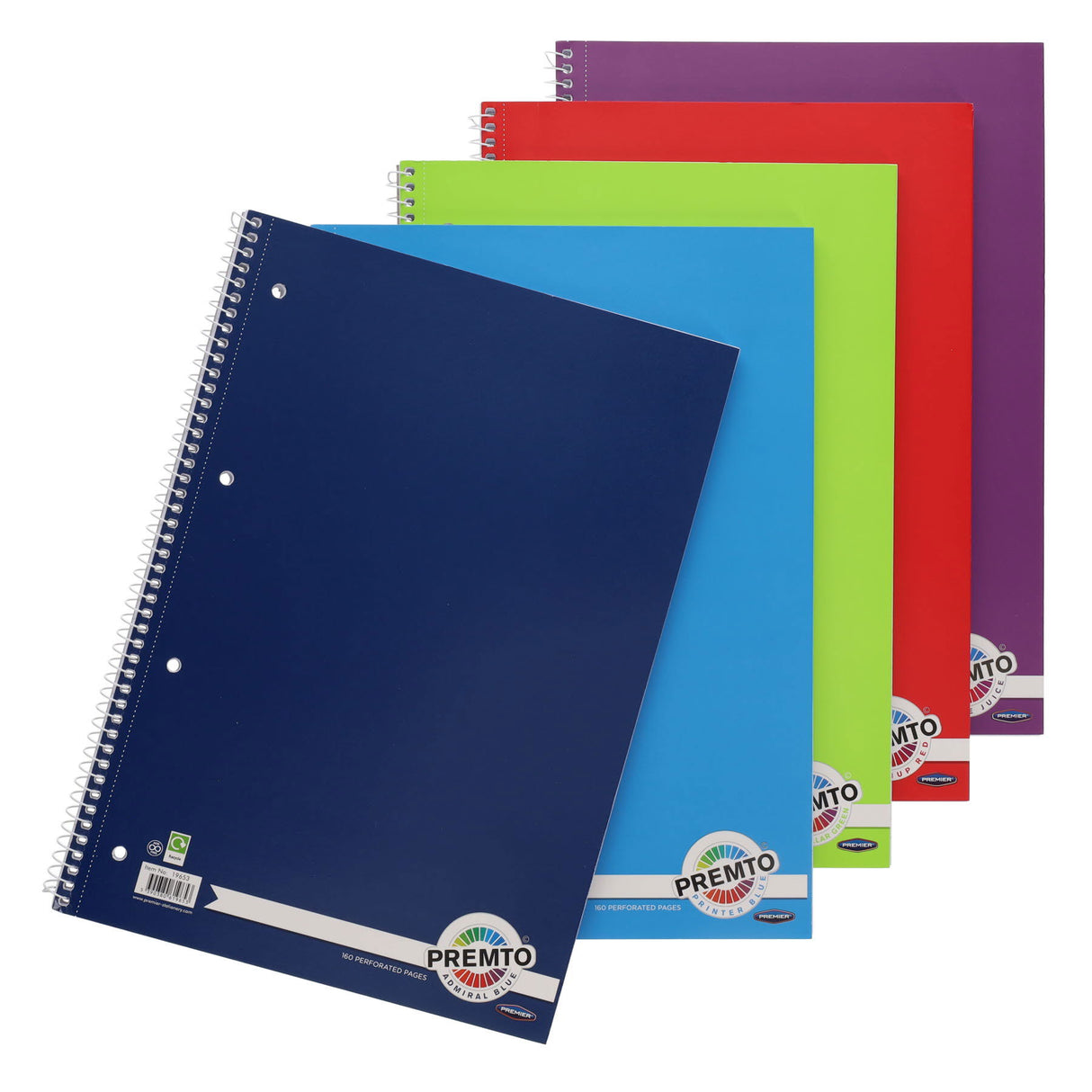 Premto Spiral Notebook - A4 160 Pages - Admiral Blue