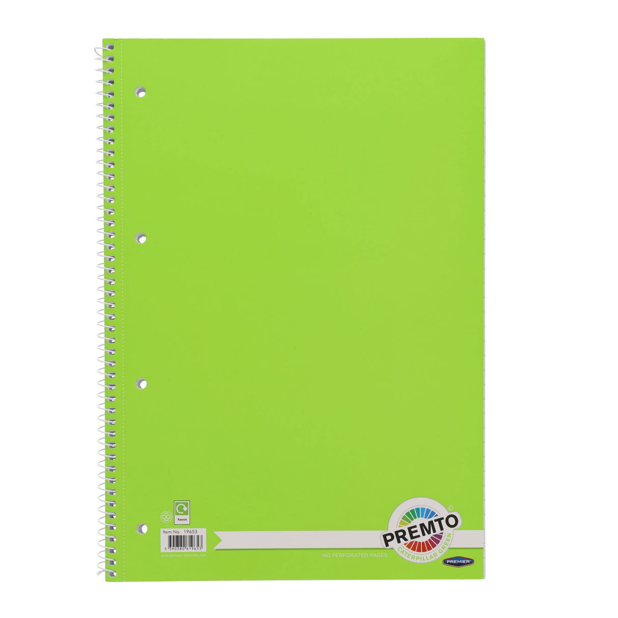 Premto Spiral Notebook - A4 160 Pages - Caterpillar Green