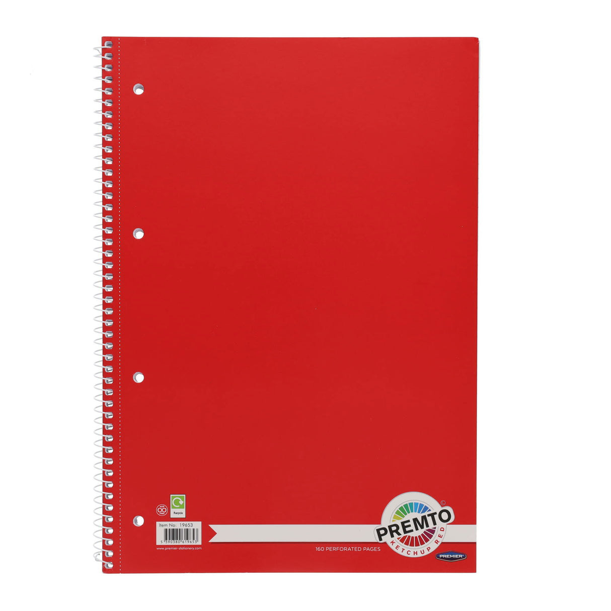 Premto Spiral Notebook - A4 160 Pages - Ketchup Red