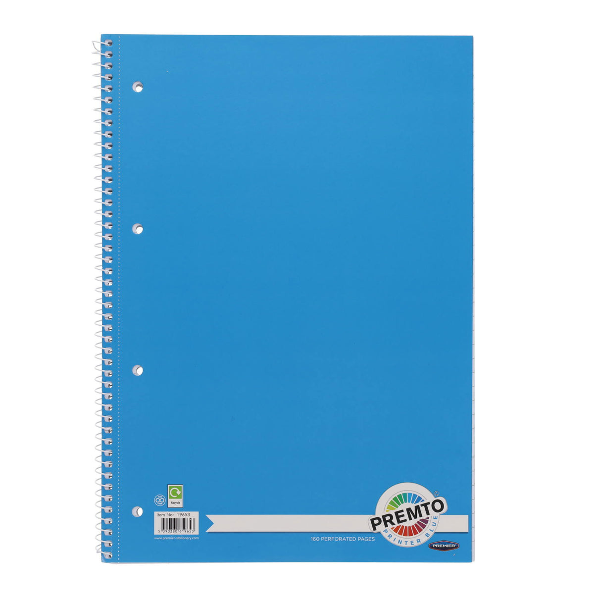 Premto Spiral Notebook - A4 160 Pages - Printer Blue