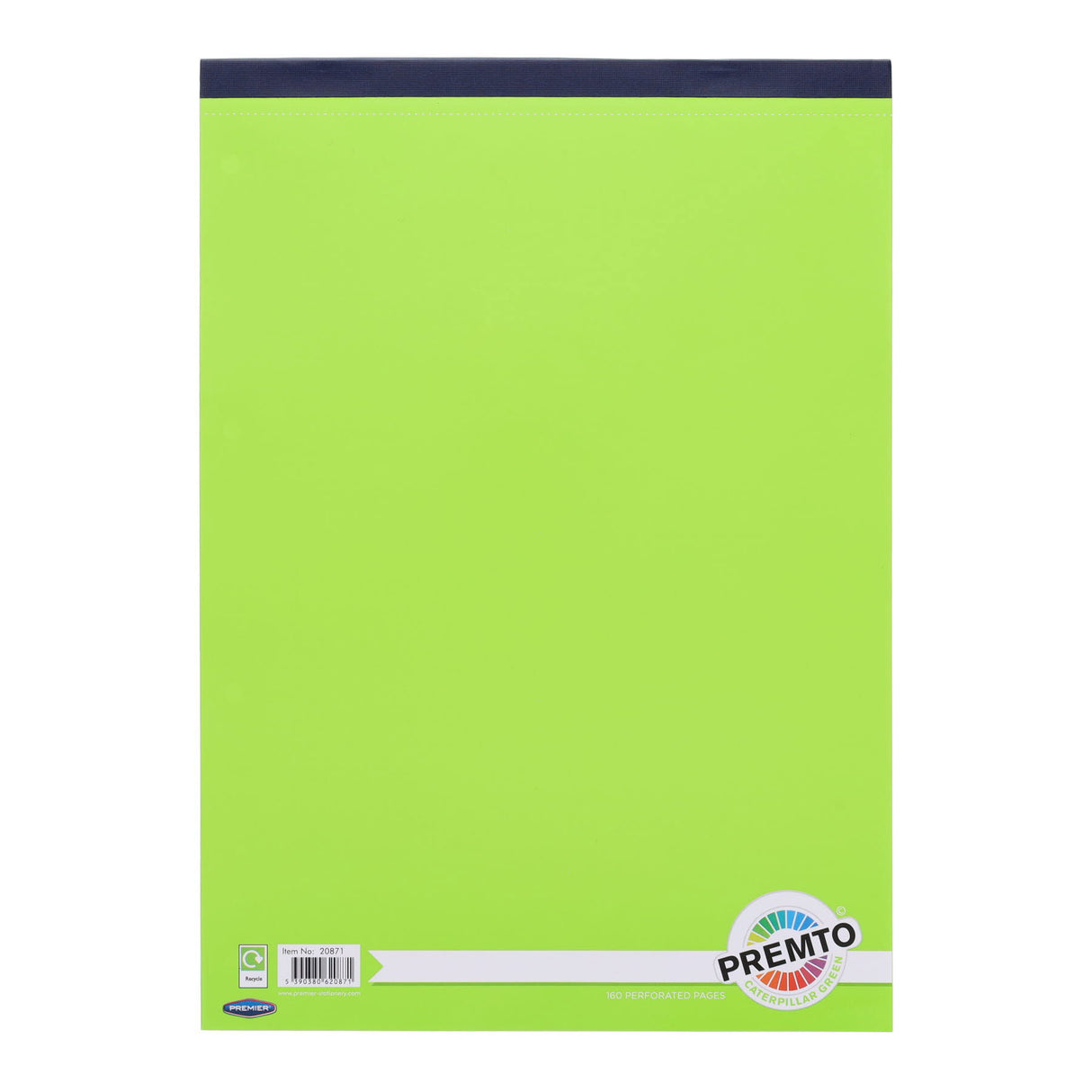 Premto A4 Refill Pad - Top Bound - 160 Pages - Caterpillar Green