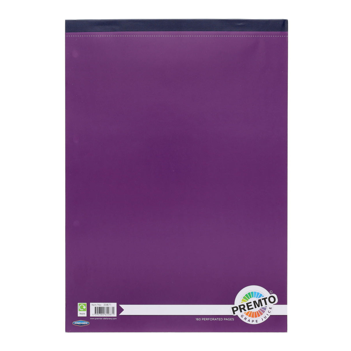 Premto A4 Refill Pad - Top Bound - 160 Pages - Grape Juice