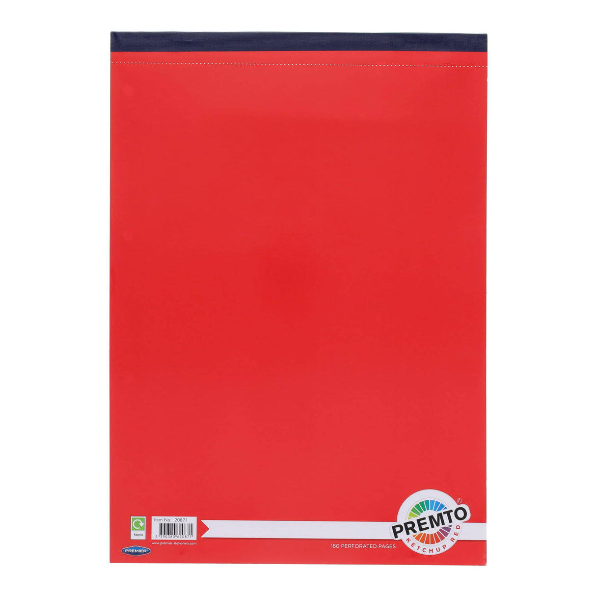 Premto A4 Refill Pad - Top Bound - 160 Pages - Ketchup Red