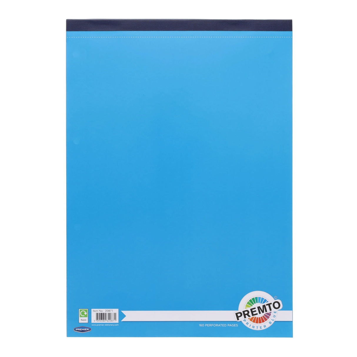 Premto A4 Refill Pad - Top Bound - 160 Pages - Printer Blue