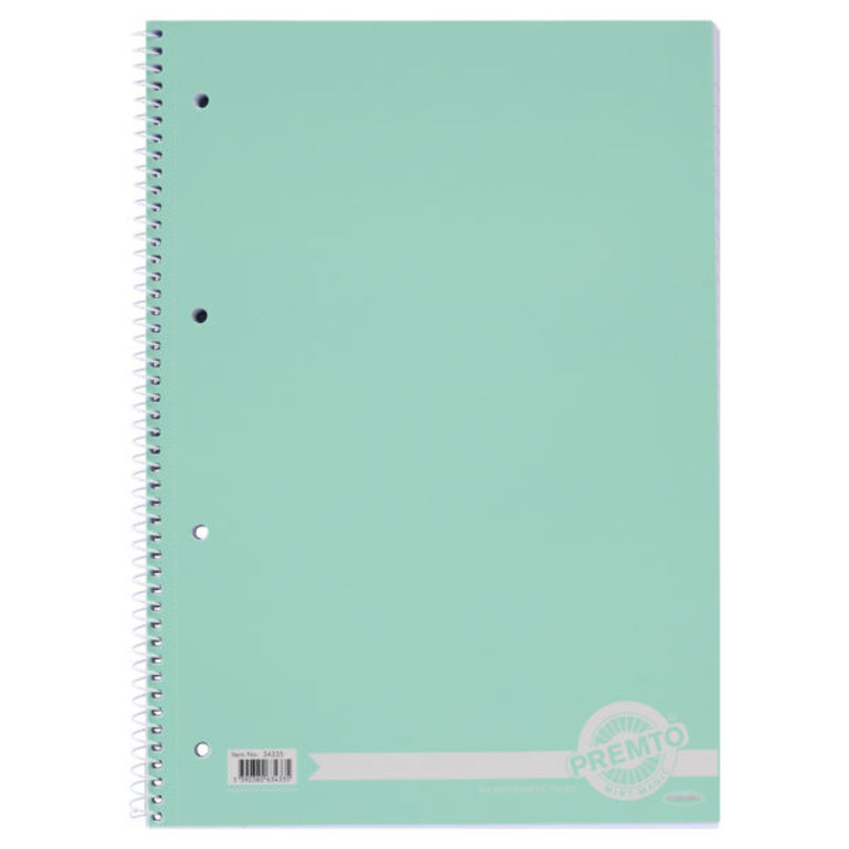 Premto Pastel A4 160pg Spiral Notebook - Asstorted - Pack of 5