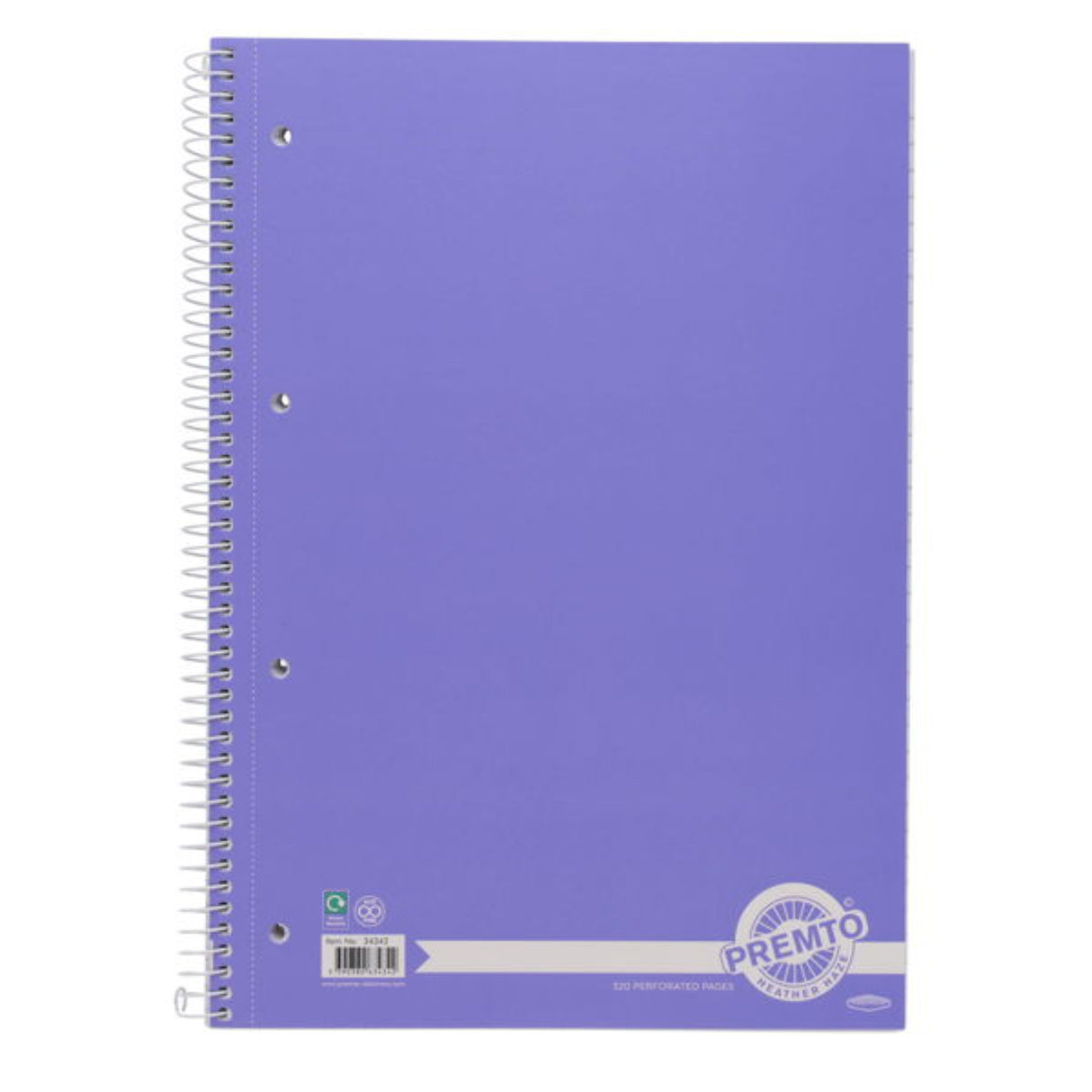 Premto Pastel A4 Spiral Notebook - 320 Pages - Papaya