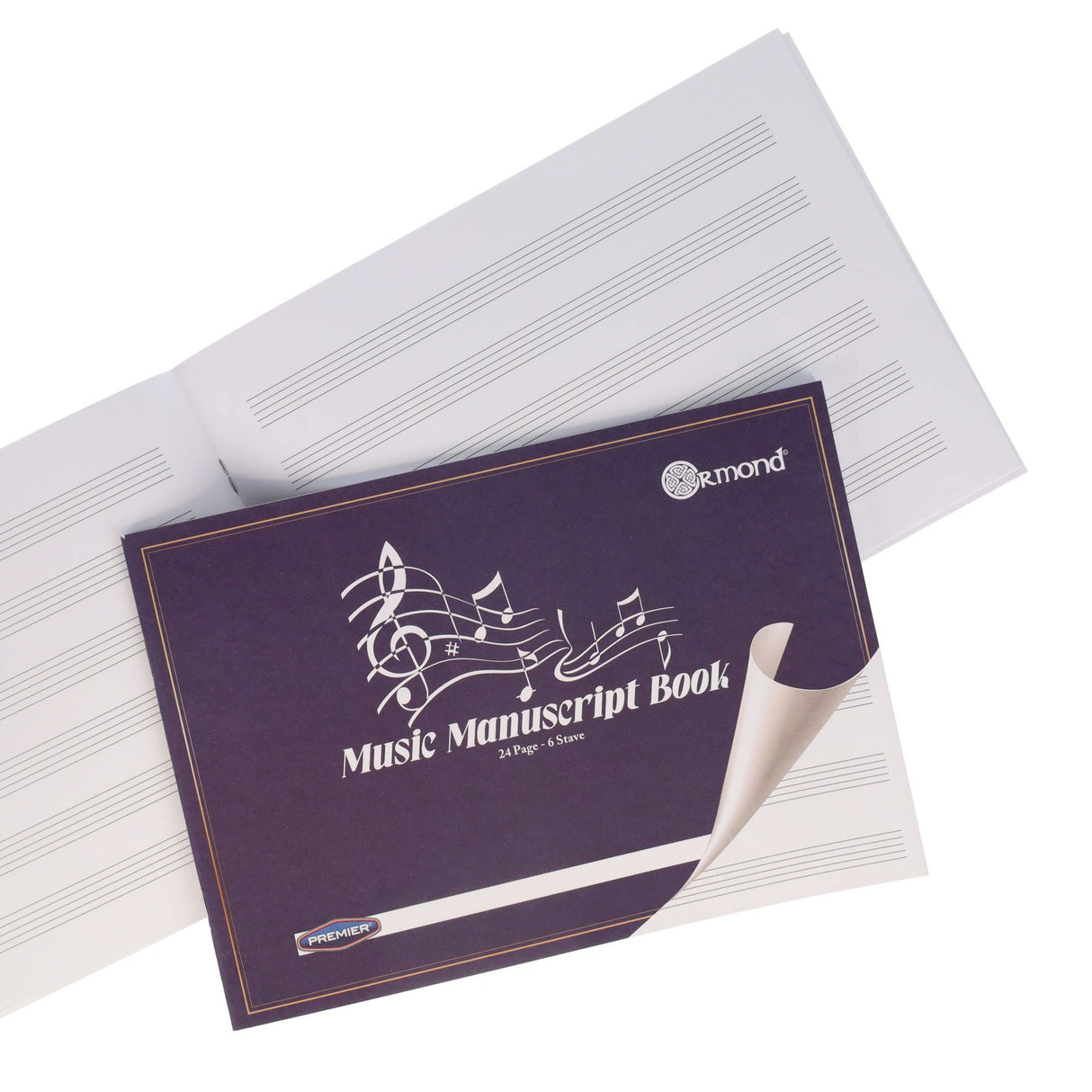 Premier 6 Stave Music Manuscript Book - 24 Pages