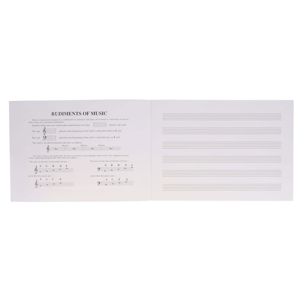 Premier 6 Stave Music Manuscript Book - 24 Pages