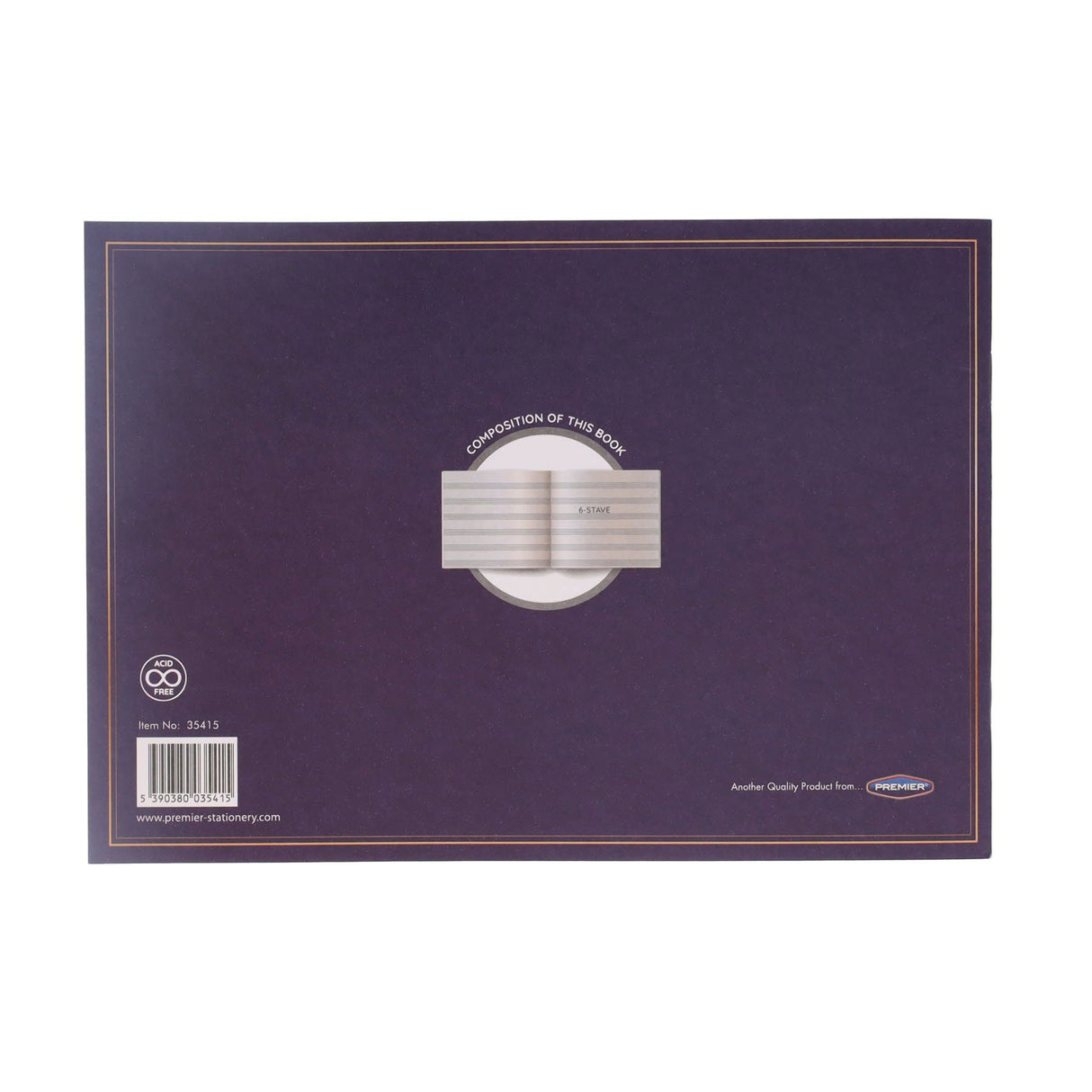 Premier 6 Stave Music Manuscript Book - 24 Pages