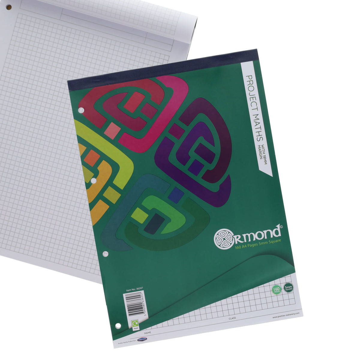 Student Solutions A4 5mm Squared Paper Project Maths Refill Pad - 160 Pages