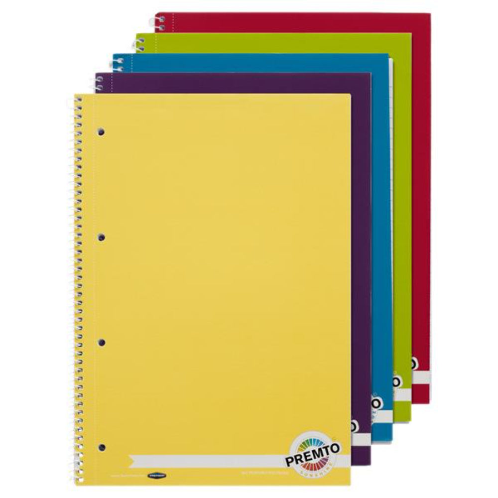 Premto A4 160Pg Spiral Notebook S1 - Pack of 5