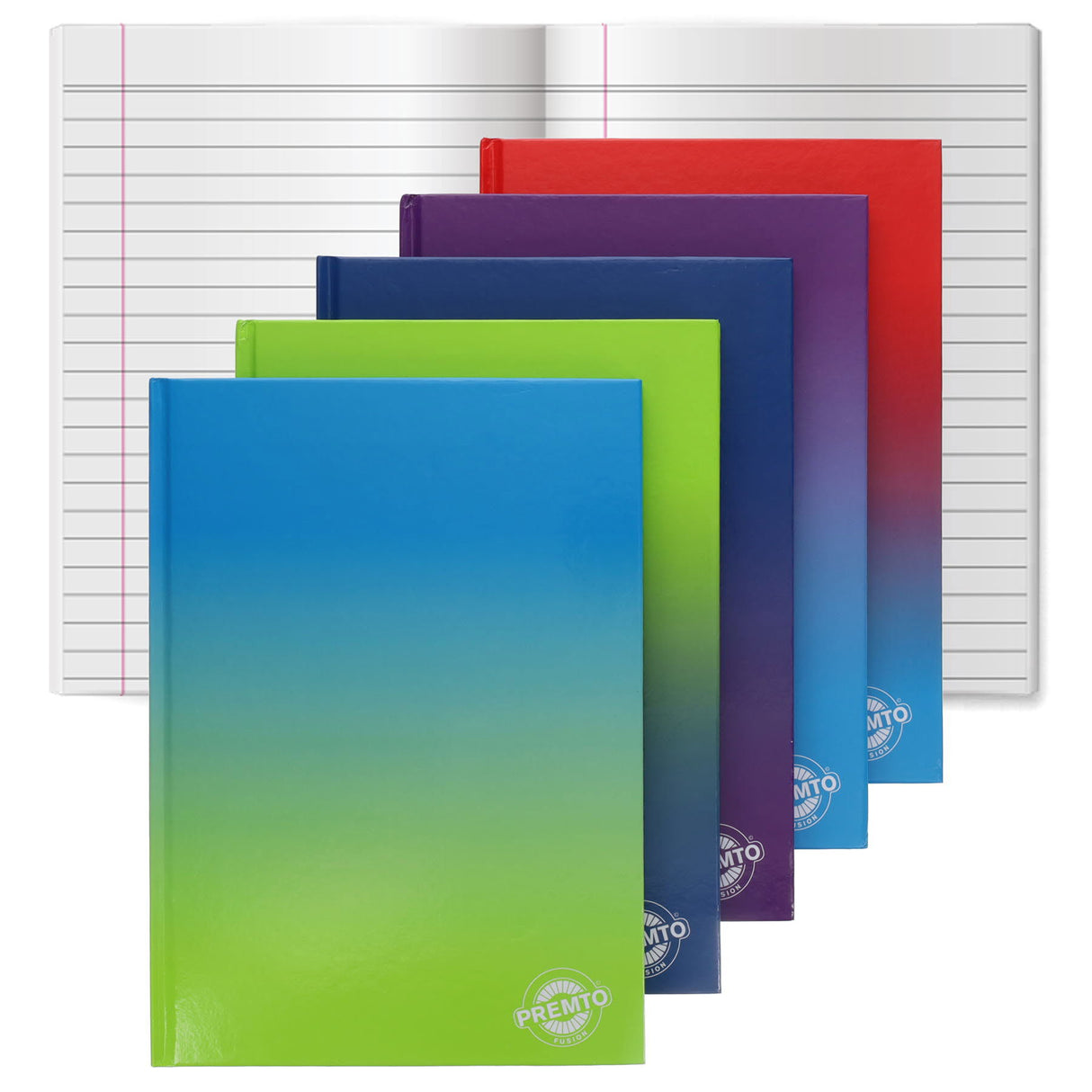 Premto Fusion A4 Hardcover Notebook - 160 Pages - Pack of 5