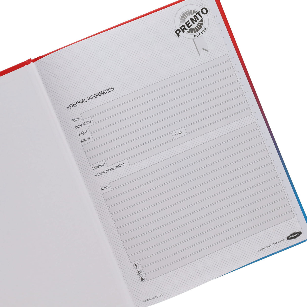 Premto Fusion A4 Hardcover Notebook - 160 Pages - Pack of 5