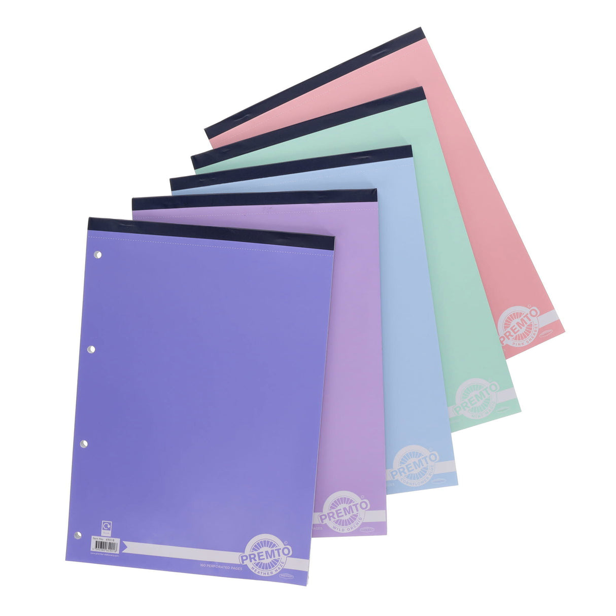 Premto Pastel A4 Refill Pad - Top Bound - 160 Pages - Cornflower Blue