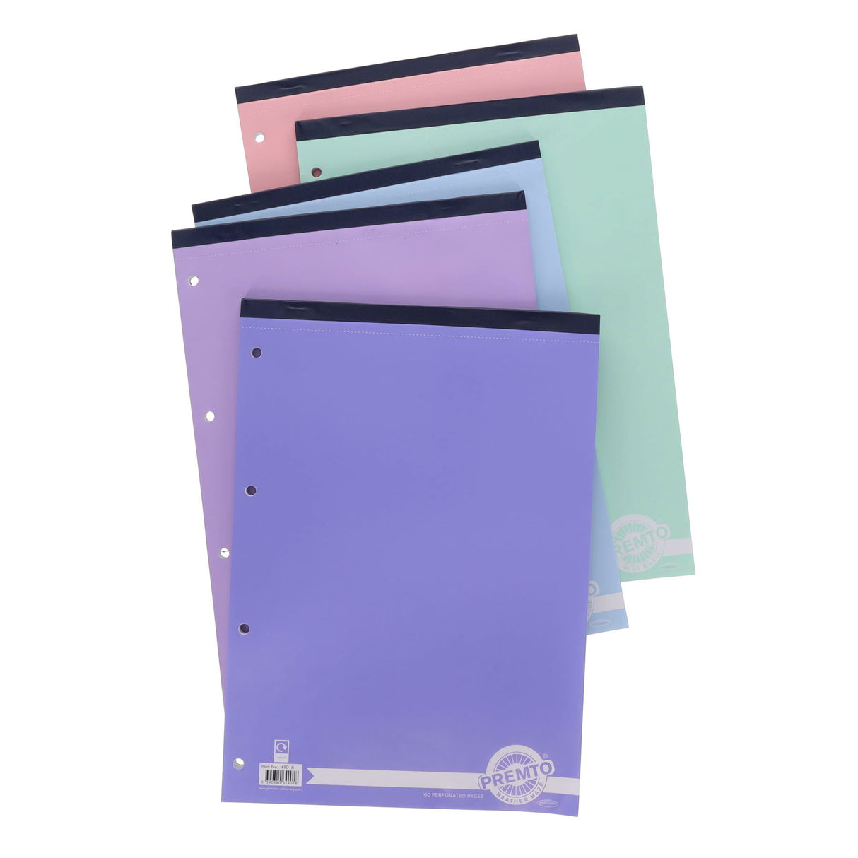 Premto Pastel A4 Refill Pad - Top Bound - 160 Pages - Pink Sherbet