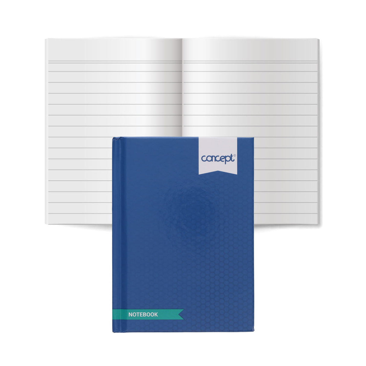 Concept A6 Hardcover Notebook - 160 Pages - Blue