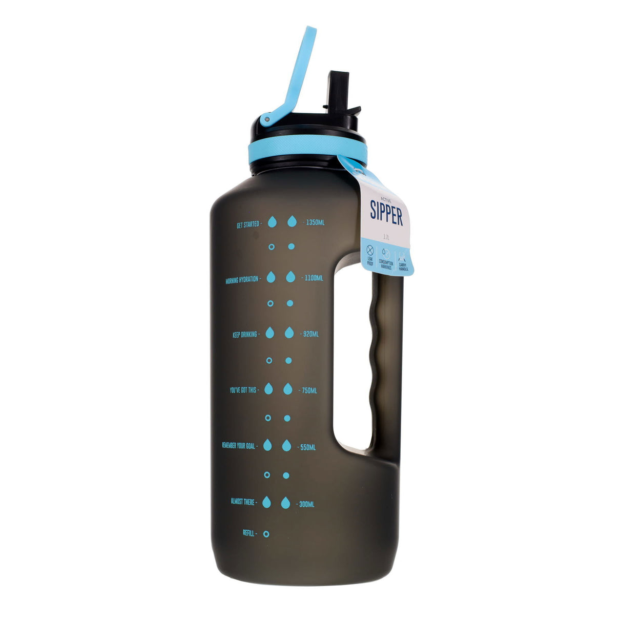 Smash Active Sipper Bottle - 1.7 litre - Black