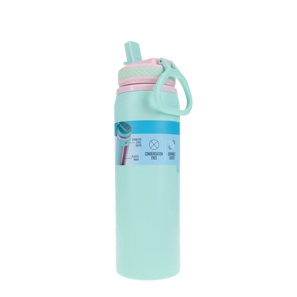 Smash Steel Shell Sipper Bottle - 700ml - Mint