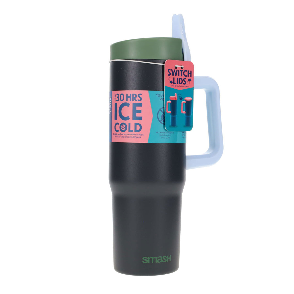 Smash Stainless Steel Bottle - 860ml - Charcoal