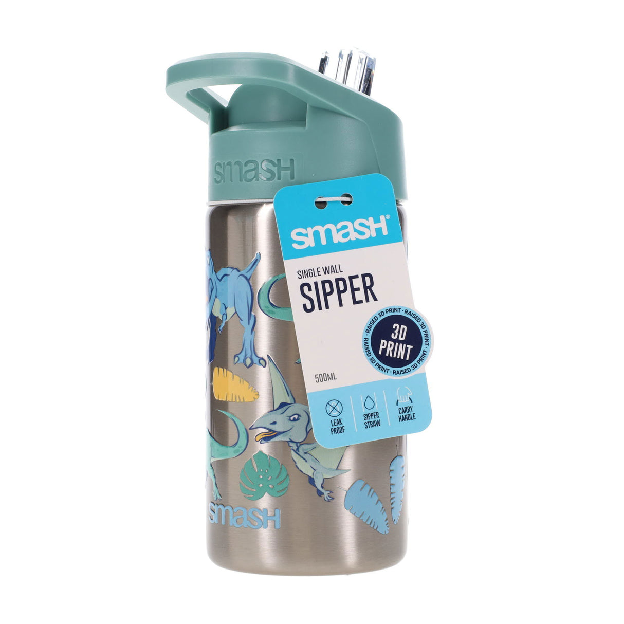 Smash Fashion Sipper Bottle - 400ml - Dino
