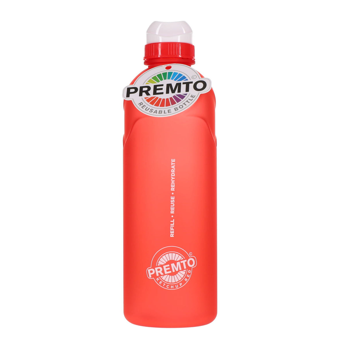 Premto 750ml Stealth Soft Touch Bottle - Ketchup Red