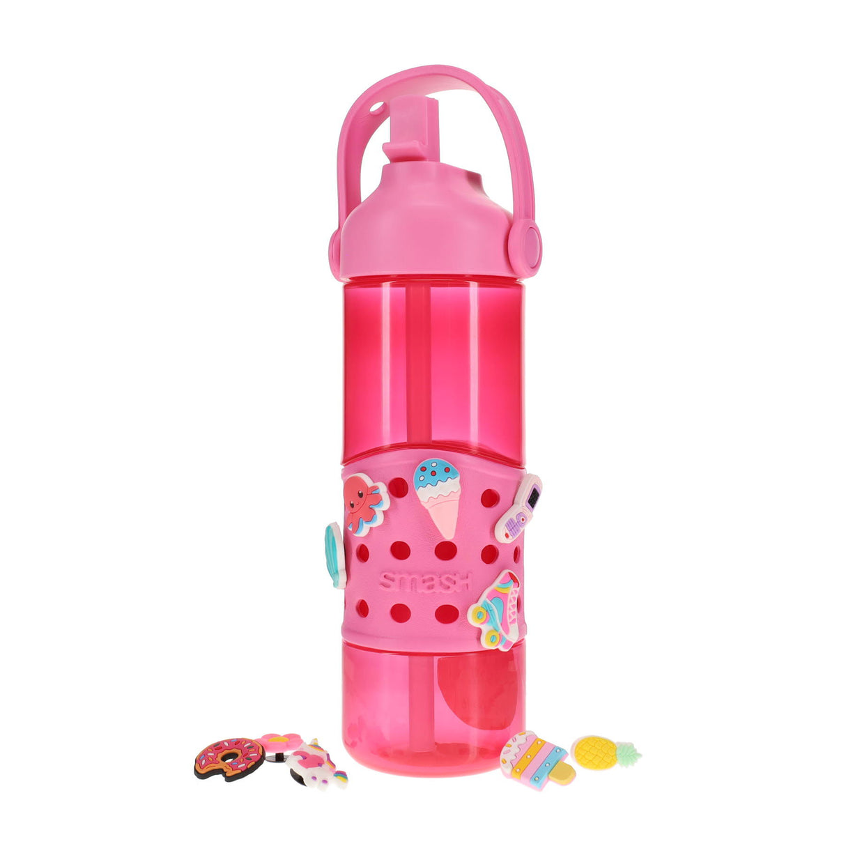 Smash Bottle With 10 Charms - 750ml - Pink