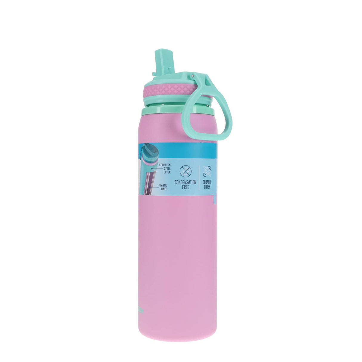 Smash Steel Shell Sipper Bottle - 700ml - Pink