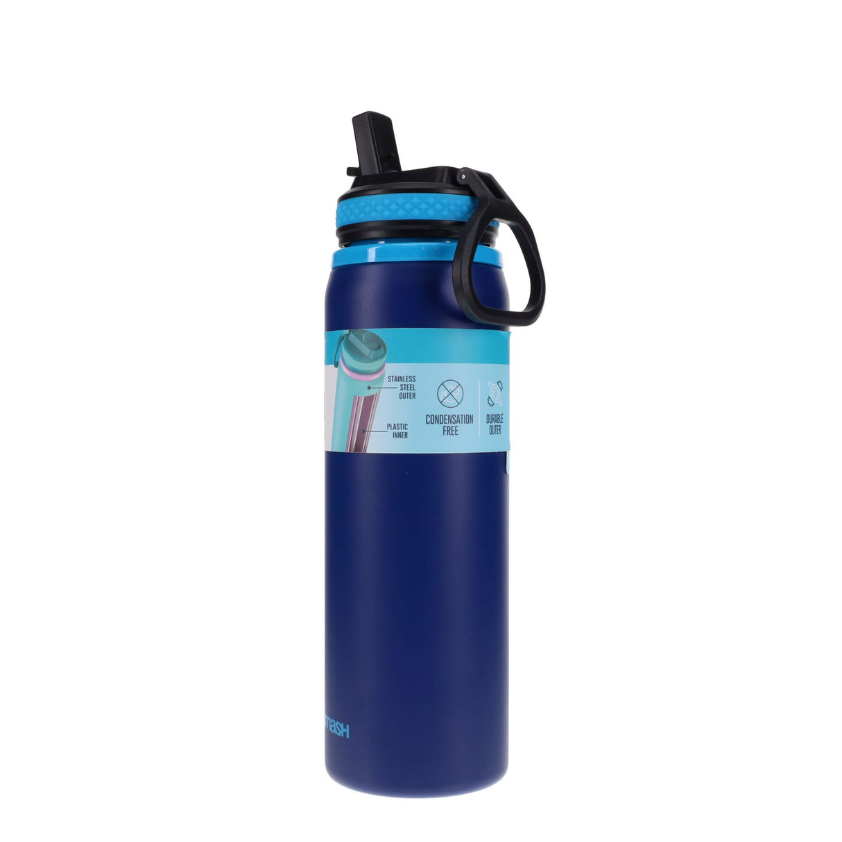 Smash Steel Shell Sipper Bottle - 700ml - Navy