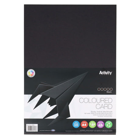 Premier Activity A4 Card - 160 gsm - Black - 100 Sheets