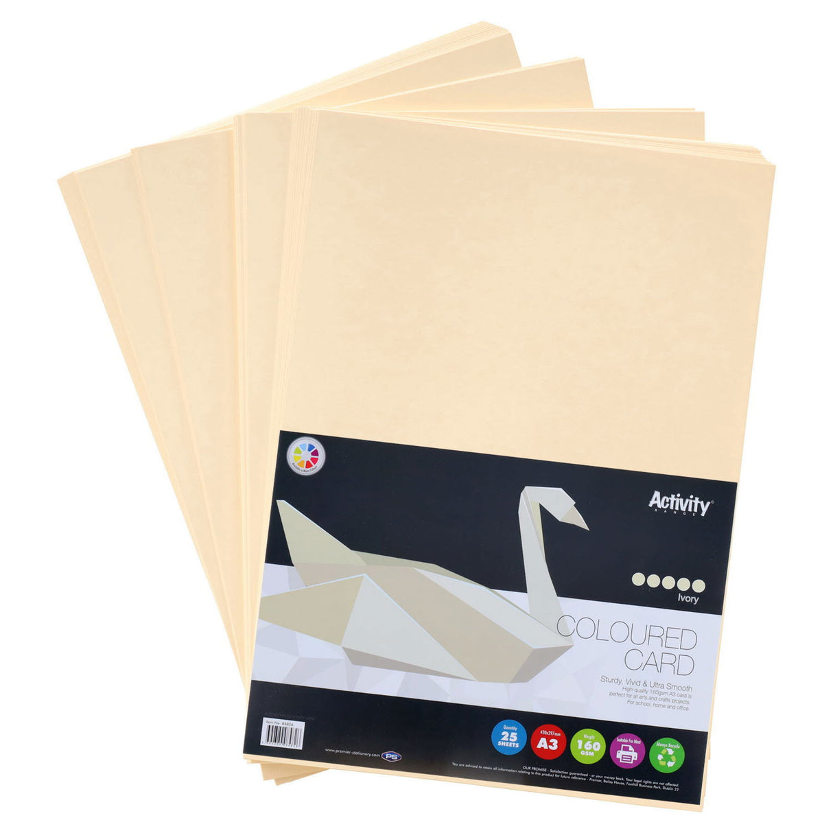 Premier Activity A3 Card - 160gsm - Ivory - 25 Sheets