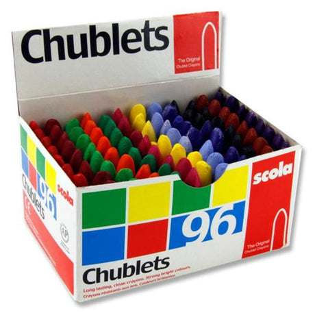 Scola Chublets - Pack of 96-Crayons-Scola|StationeryShop.co.uk
