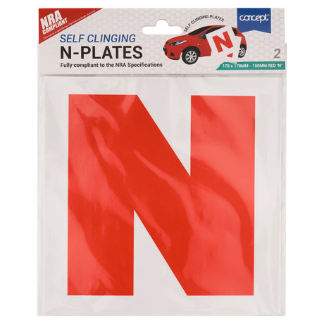 Self Clinging Novice N-Plates Set Of 2-Labels-Concept|StationeryShop.co.uk