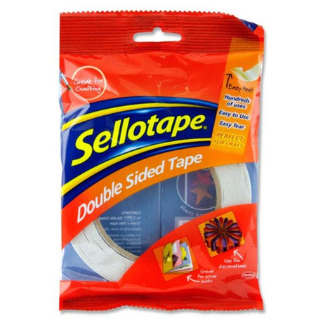 Sellotape Double Sided Tape - Easy Tear - 12mm x 33m-Multipurpose Tape-Sellotape|StationeryShop.co.uk