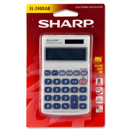 Sharp EL-240SAB Twin Power Calculator-Calculators-Sharp|StationeryShop.co.uk