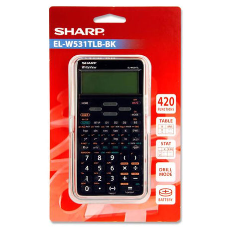 Sharp EL-W531TLB-BK WriteView Scientific Calculator - Black-Calculators-Sharp|StationeryShop.co.uk