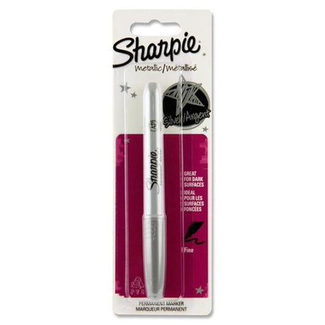 Sharpie Metallic Permanent Markers - Silver-Markers-Sharpie|StationeryShop.co.uk