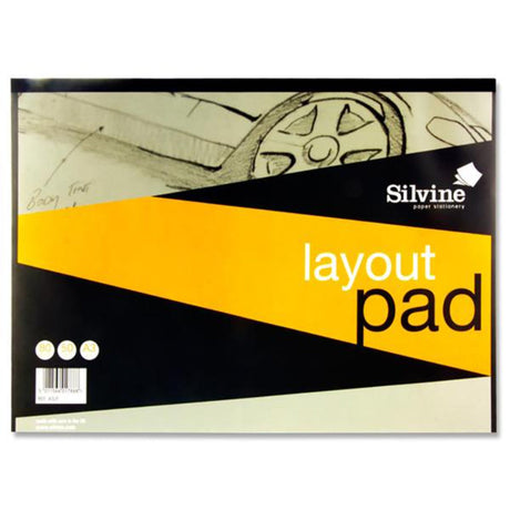 Silvine A3 Layout Pad - 50gsm - 80 Sheets-Drawing & Painting Paper-Silvine|StationeryShop.co.uk