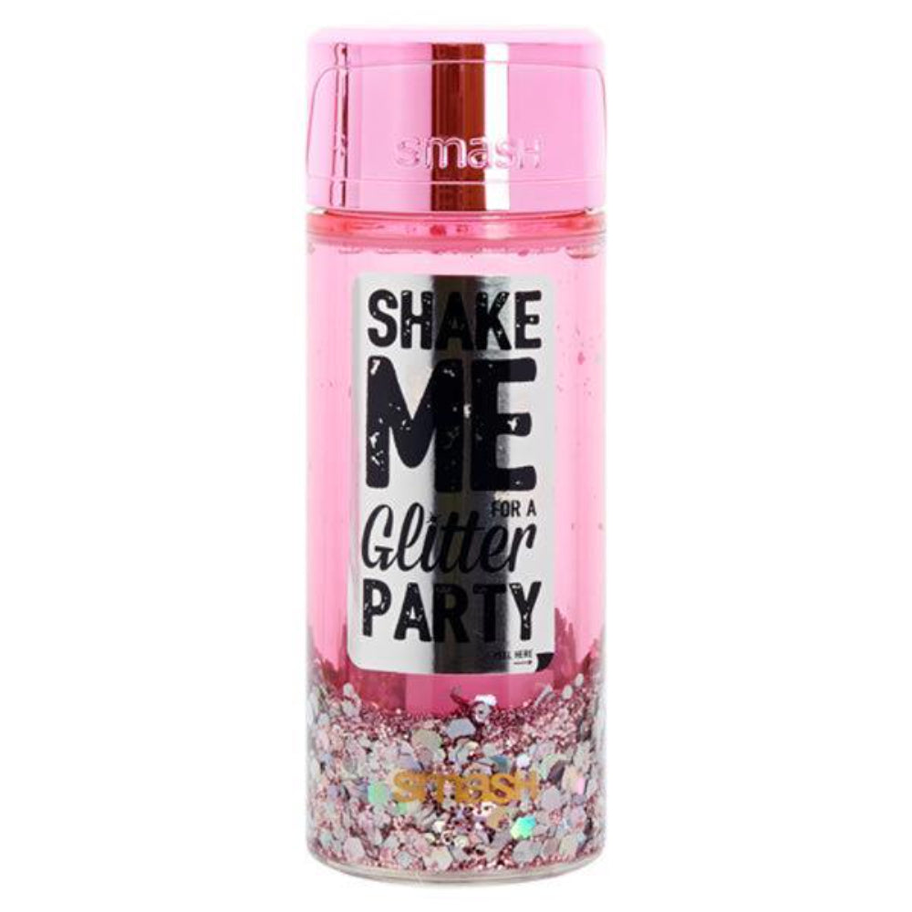 Smash 375ml Leak Proof Cascade Glitter Bottle - Dual Wall Insulation - Pink-Water Bottles-Smash|StationeryShop.co.uk