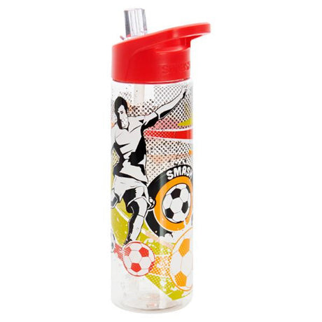 Smash 700ml Tritan Sports Bottle - Football with Red Top-Water Bottles-Smash|StationeryShop.co.uk